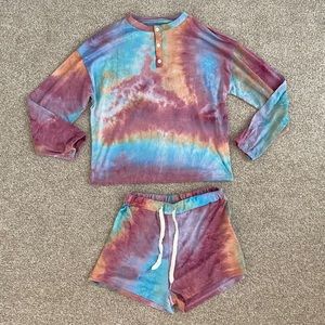 Size Medium Tie Dye Top and Short Set